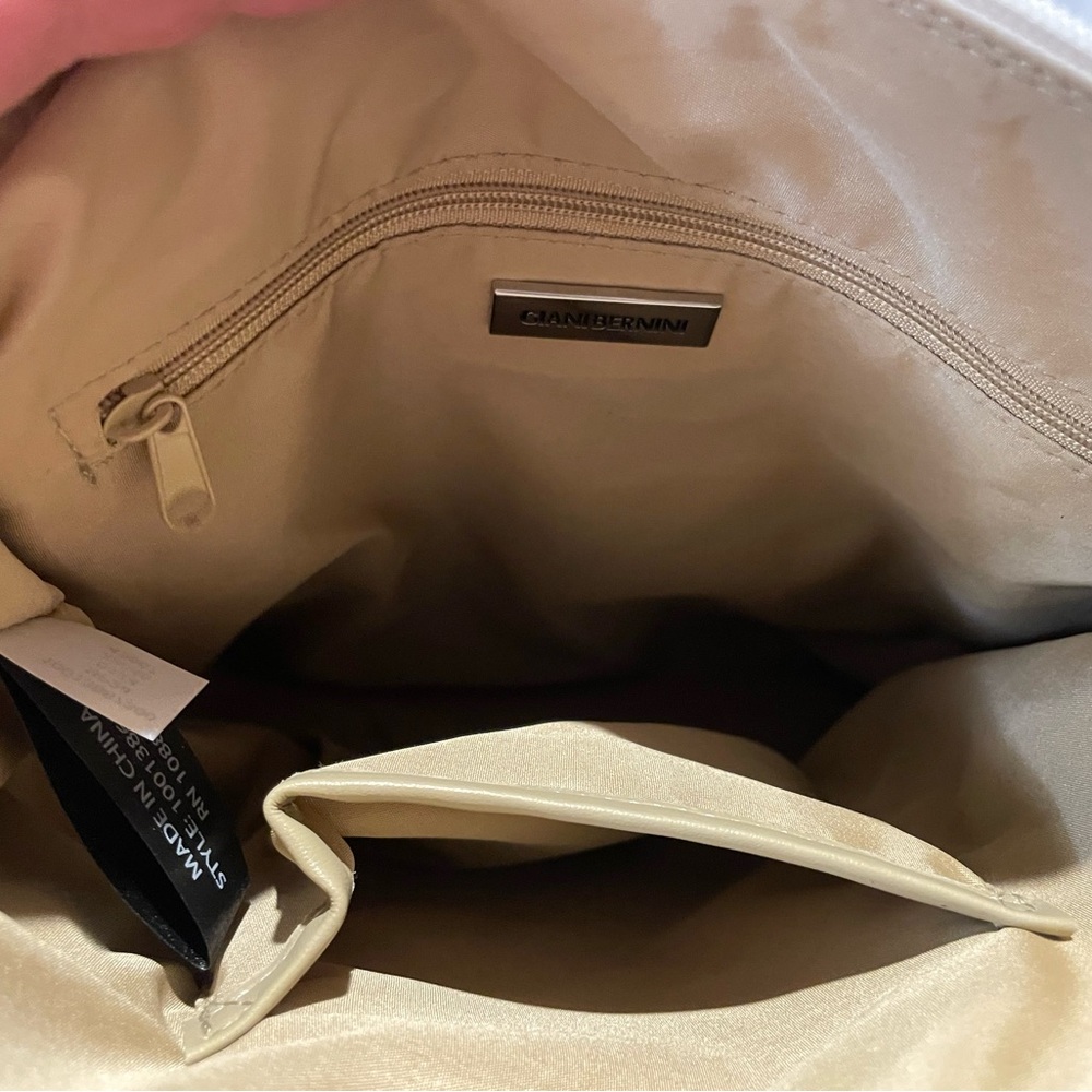 Giani Bernini Navy, Cream, and Tan Crossbody Bag - Picture 5 of 8